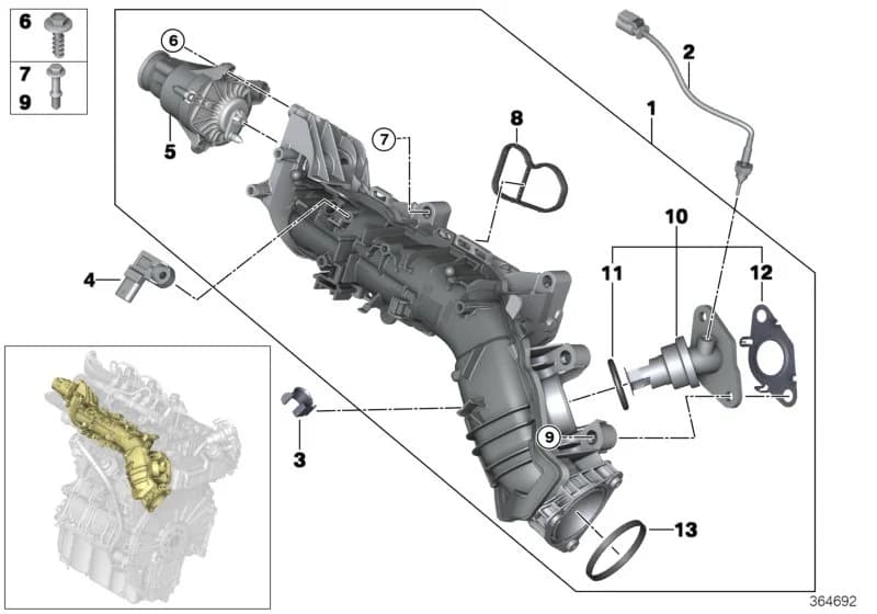 ECE — 11 Engine › 11_5498 Intake manifold AGR with flap control