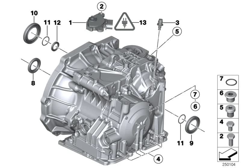 USA — 24 Automatic transmission › 24_1238 GA6F21WA mounting parts/gaskets