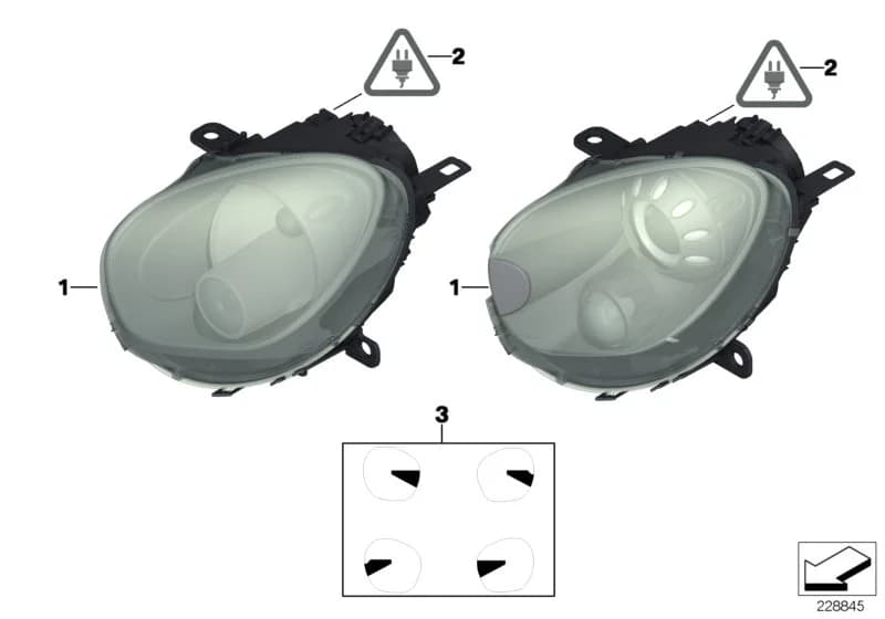 AHL-xenon headlight, left — ECE — 63 Lighting › 63_1249 Headlight