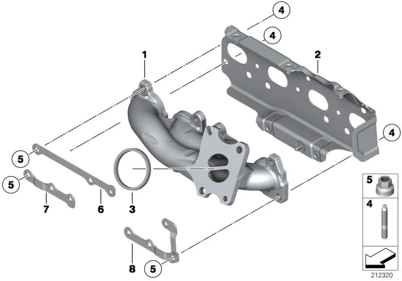 USA — 11 Engine › 11_4557 Exhaust manifold