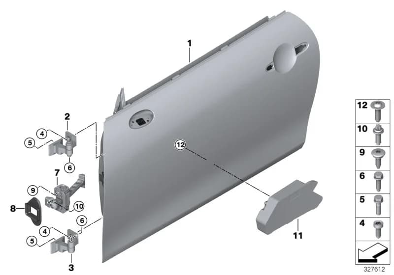 ECE — 41 Bodywork › 41_2307 FRONT DOOR-HINGE/DOOR BRAKE