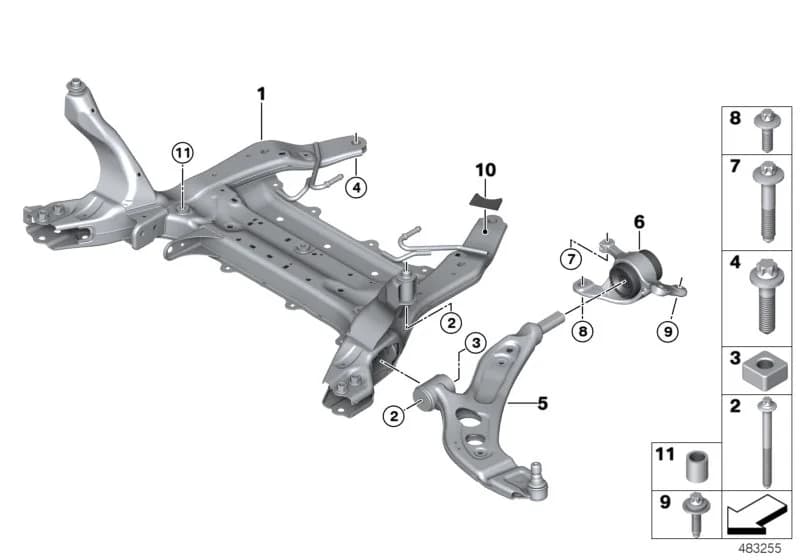 ECE — 31 Front Axle › 31_1084 FRONT AXLE SUPPORT/WISHBONE