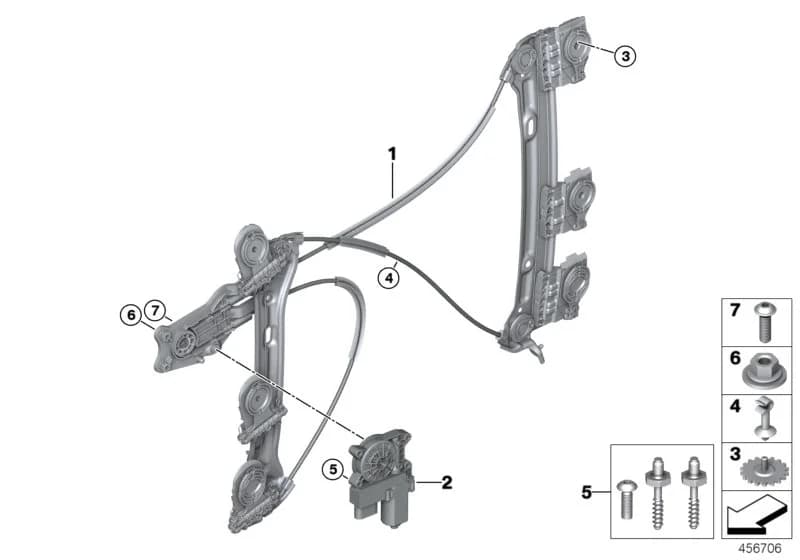 ECE — 51 Vehicle trim › 51_9298 DOOR WINDOW LIFTING MECHANISM FRONT