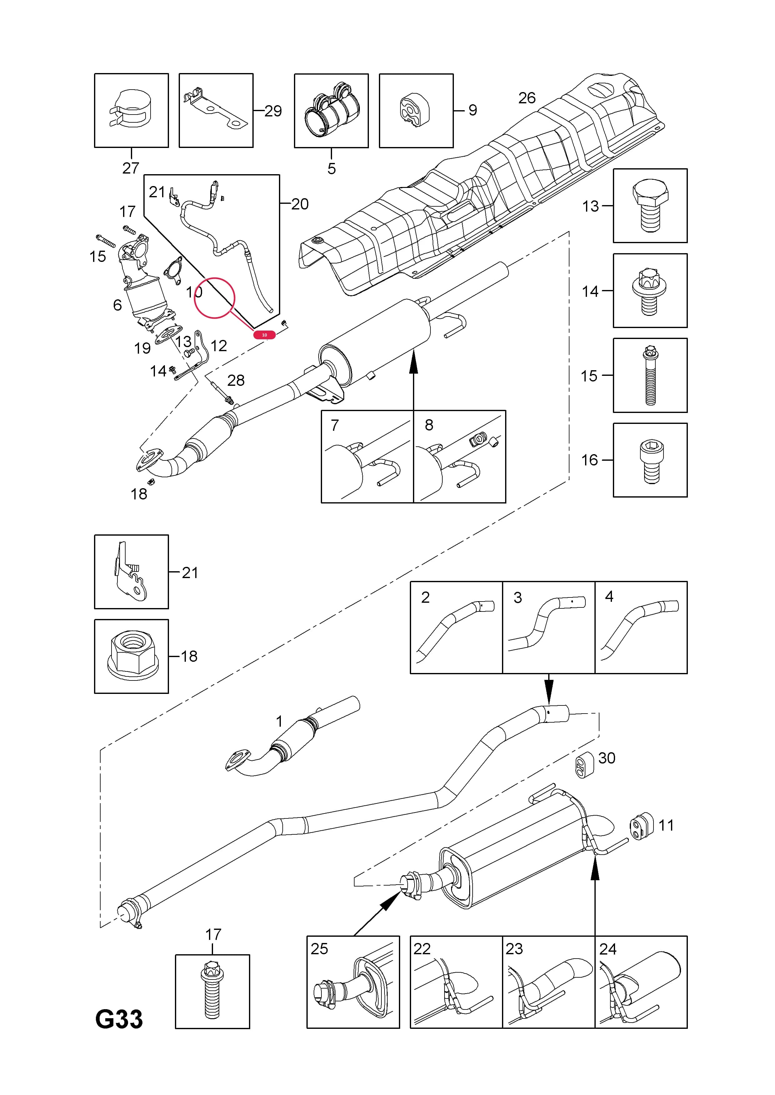 GASKET,FRONT PIPE TO TURBOCHARGER CONNECTOR — Opel  ASTRA-H ( 2004 - ) — G FUEL AND EXHAUST › 97.EXHAUST PIPE,SILENCER AND CATALYTIC CONVERTER