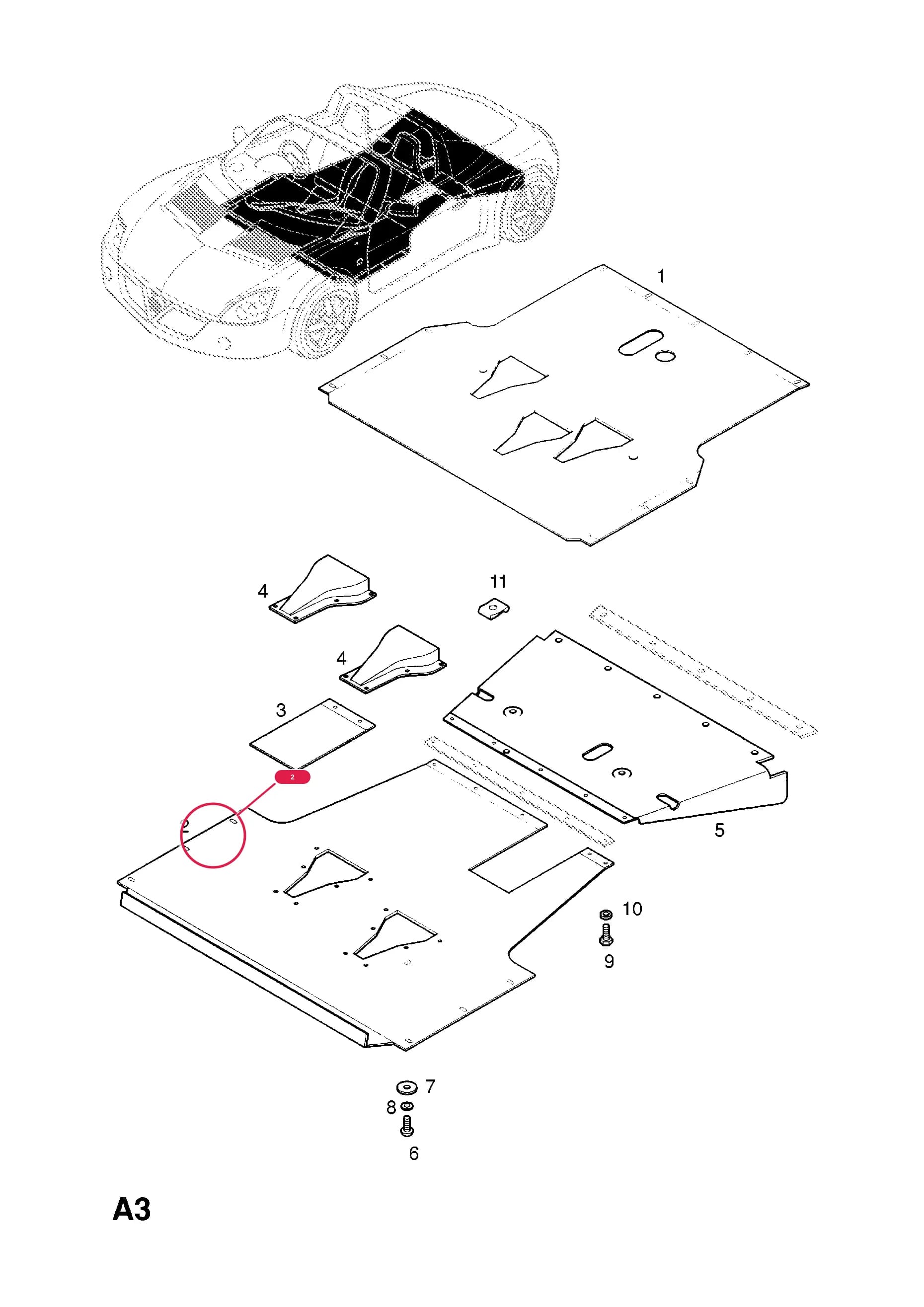 PANEL,DIFFUSER (NLS.- USE 9197289   48 00 289) — Opel  SPEEDSTER ( 2001 -  2004) — A BODY SHELL AND PANELS › 2 UNDERBODY