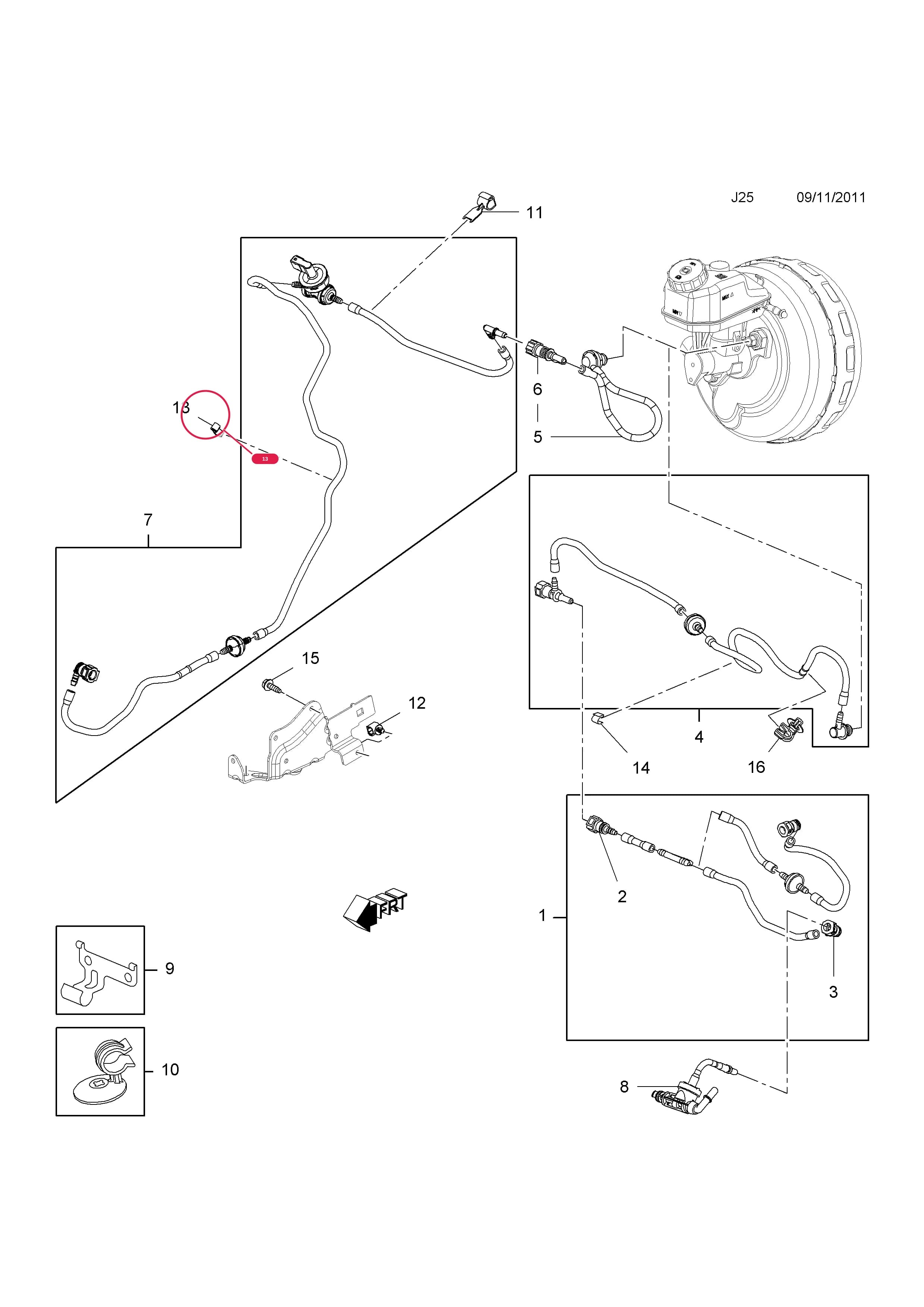 CLAMP,VACUUM PIPE — Opel  INSIGNIA ( 2009 - ) — J BRAKES › 18.BRAKE SERVO UNIT VACUUM PIPE