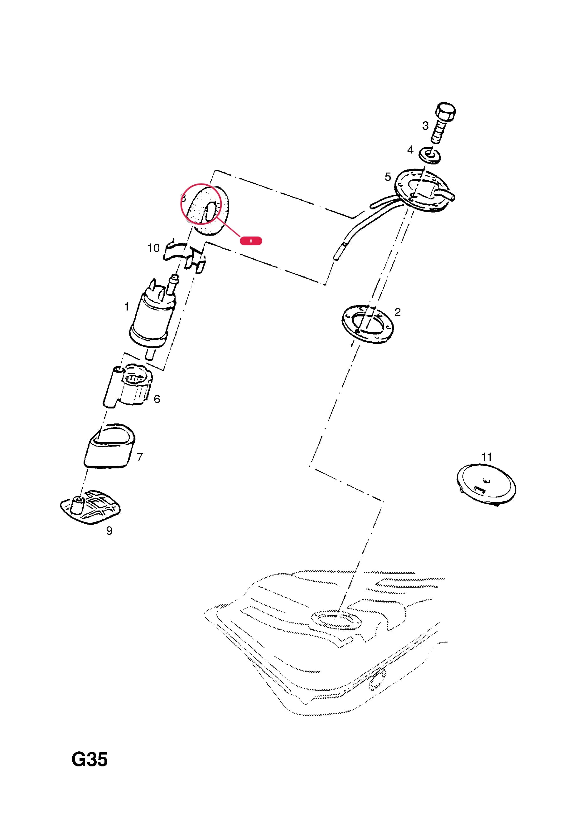 HOSE,CURVED,PUMP TO SUCTION PIPE (NLS.- NO REPLACEMENT PART)Примечание:RANGE: ADDITIONAL PLANT BREAKPOINT INFORMATION NOT YET AVAILABLE — Opel  VECTRA-A ( 1989 -  1995) — G FUEL AND EXHAUST › 252.FUEL PUMP (CONTD.)