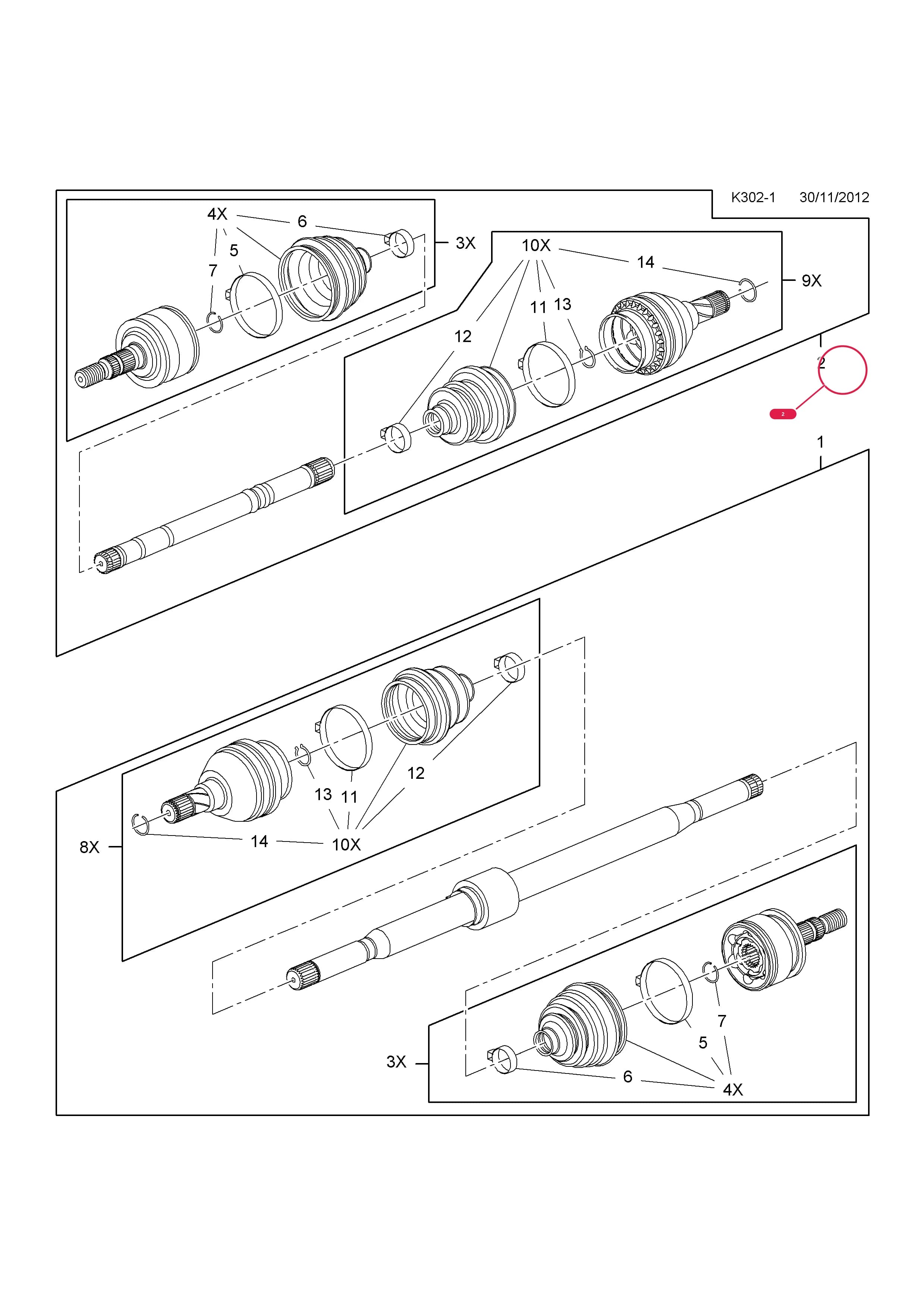 SHAFT,ASSY.,DRIVE,LH  (IDENT AAFZ) — Opel  ASTRA-J ( 2010 - ) — K FRONT AXLE AND SUSPENSION › 4.FRONT AXLE DRIVE SHAFT