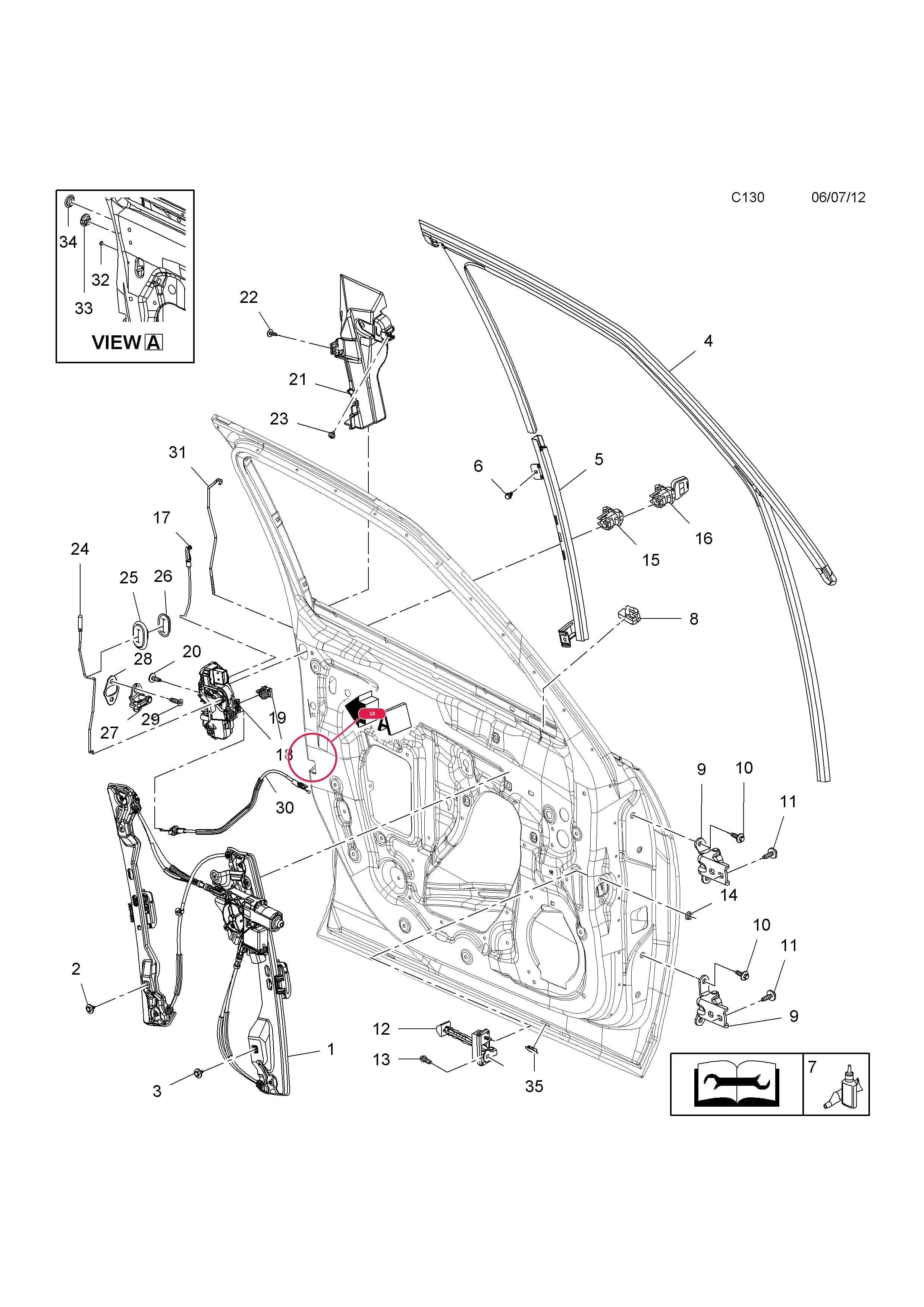 LOCK,ASSY.,FRONT DOOR,RH-LHD (IDENT GP) (EXCEPT DEADLOCKS) — Opel  ZAFIRA-C ( 2012 - ) — C BODY INTERIOR FITTINGS › 10 FRONT DOOR FITTINGS