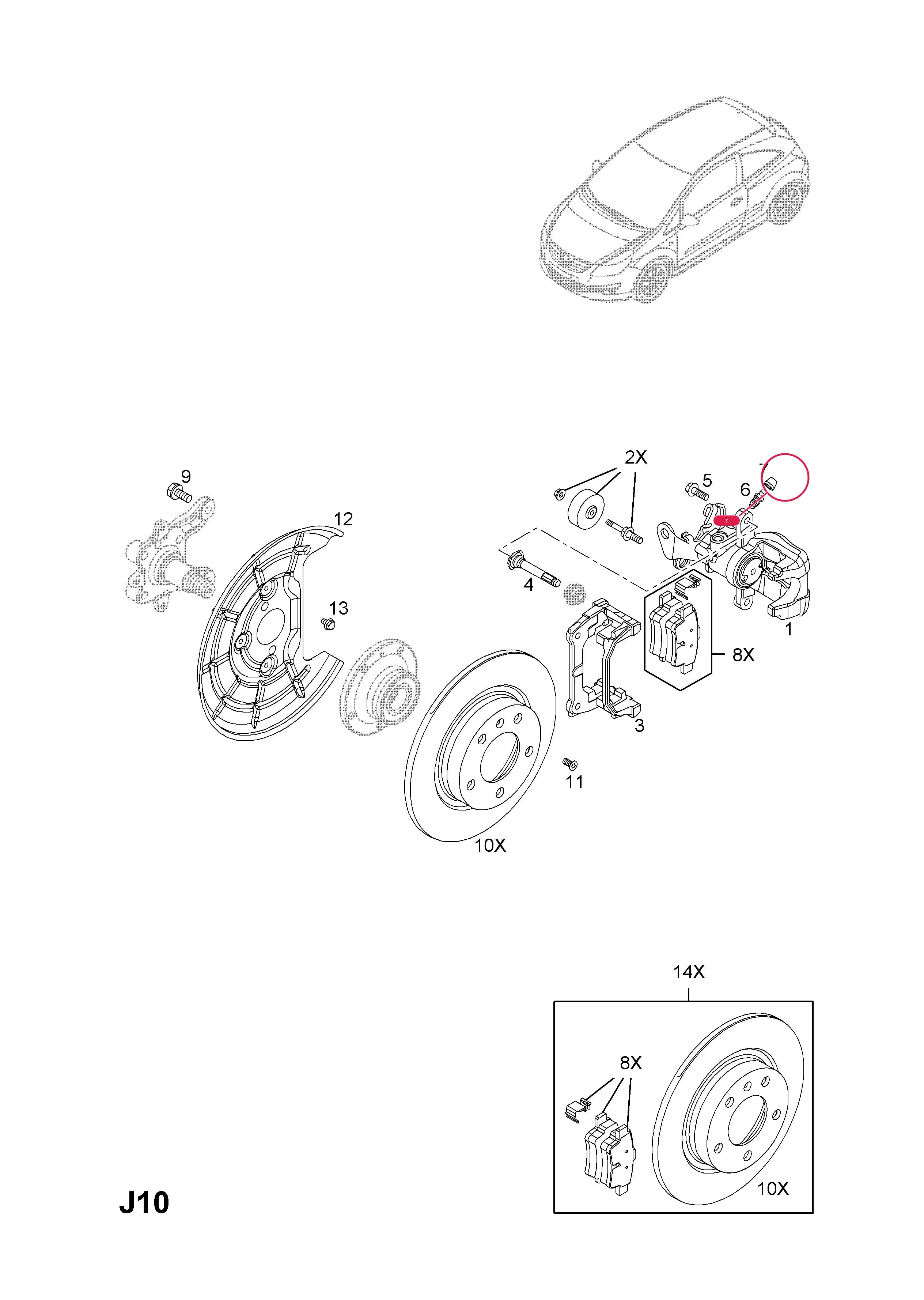 CAP,BLEEDER VALVE — Opel  CORSA-D ( 2007 - ) — J BRAKES › 33.REAR BRAKE DISC CALIPER