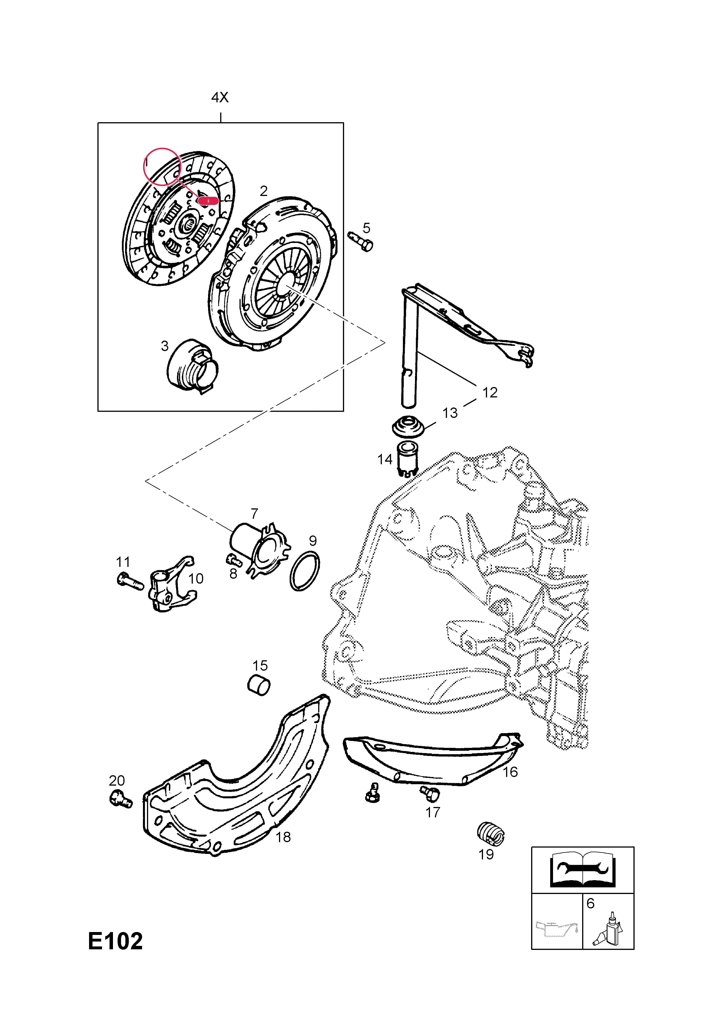 DISC,ASSY.,CLUTCH  (PRODUCTION NO. 90523363) — Opel  CORSA-B ( 1993 -  2002) — E ENGINE AND CLUTCH › 8 17D[LU7],X17D[2H7] DIESEL ENGINES