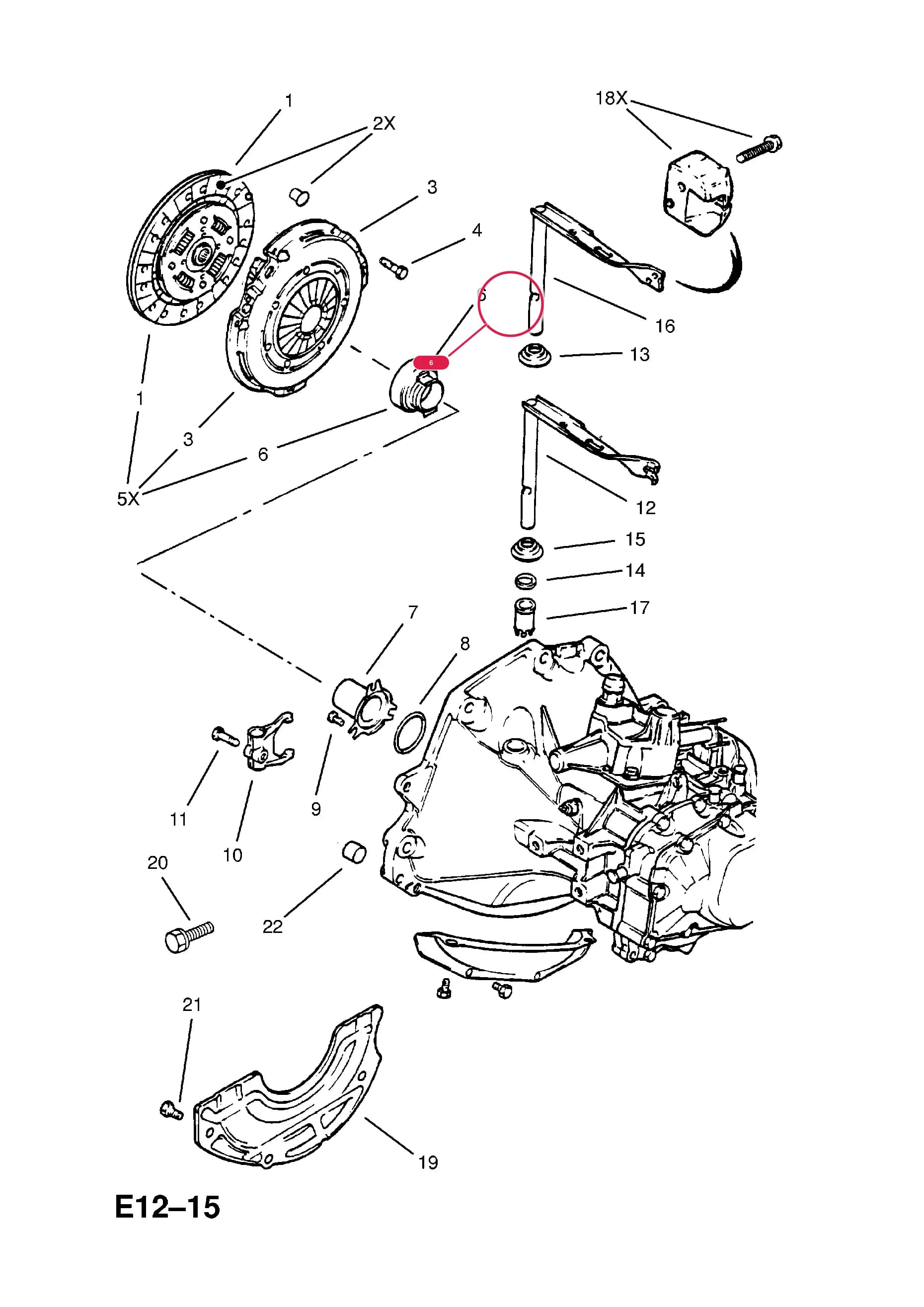 -BEARING,CLUTCH RELEASE (NLS.- NO REPLACEMENT PART) — Opel  KADETTE-E ( 1985 -  1993) — E ENGINE AND CLUTCH › 2 12SOHC[L17],12STOHC[L84] PETROL ENGINES