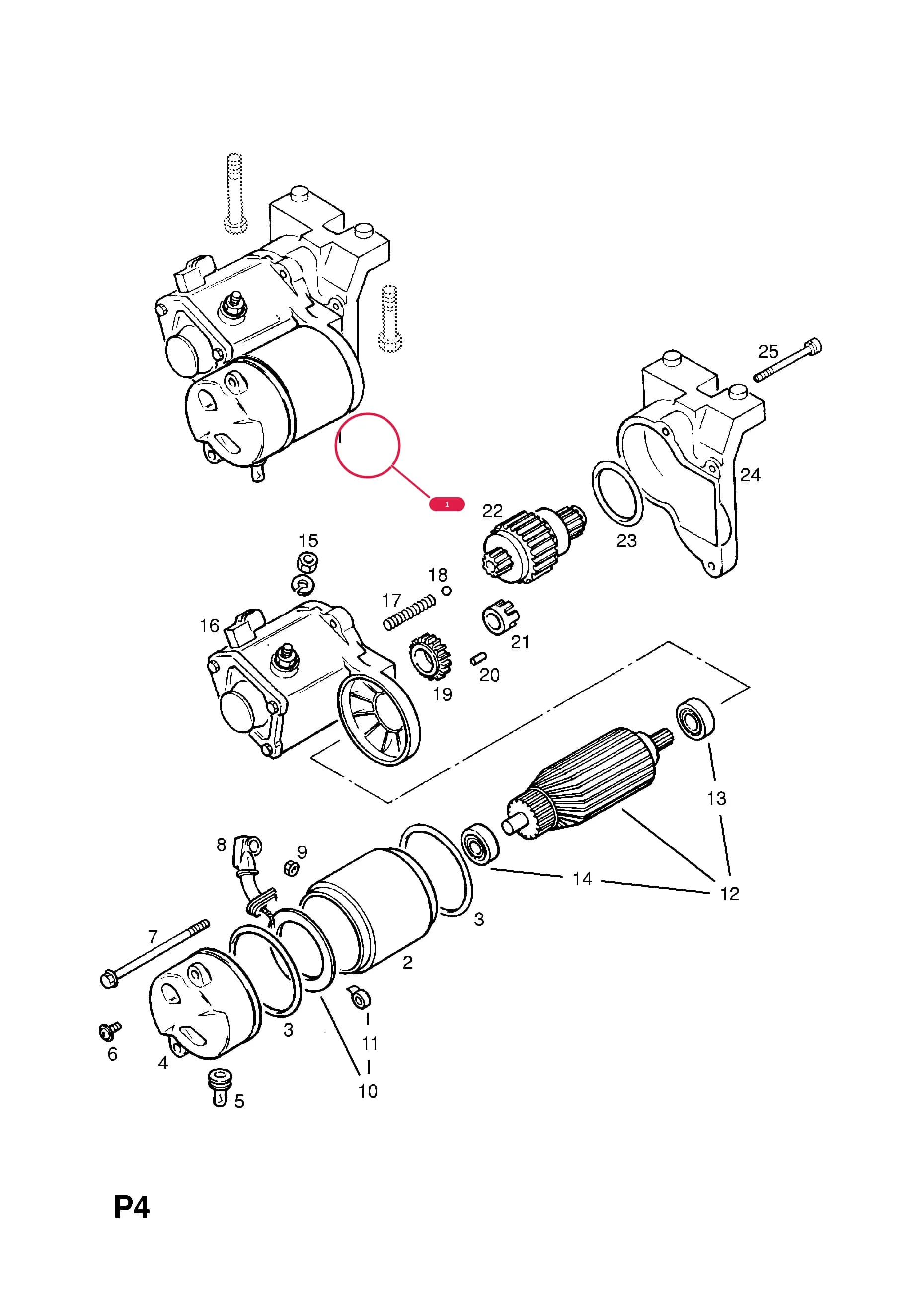 STARTER,ASSY. (EXCHANGE PART 93175893   62 02 058 OPEL,R1540019 VAUXHALL) (NLS.- NO REPLACEMENT PART) — Opel  FRONTERA-B ( 1999 -  2004) — P ELECTRICAL › 1 ENGINE AND COOLING
