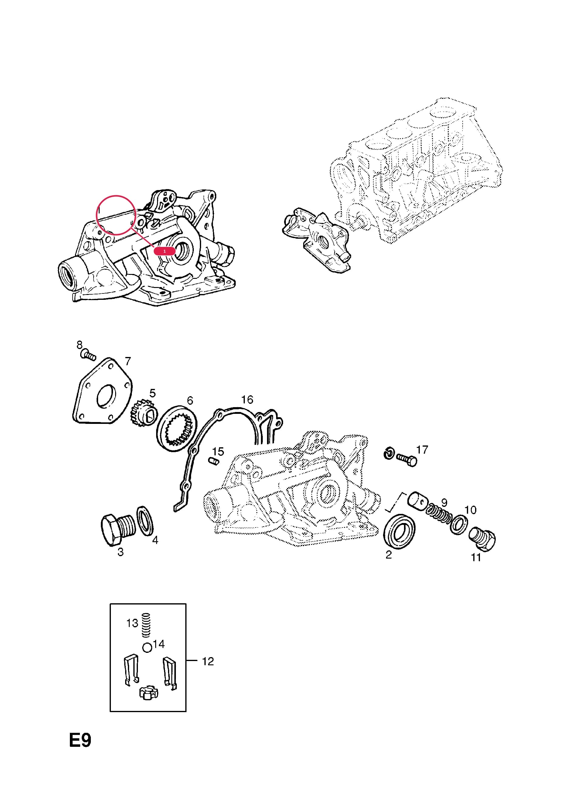 PUMP,ASSY.,OIL (NLS.- USE 24402722    6 46 063) — Opel  FRONTERA-B ( 1999 -  2004) — E ENGINE AND CLUTCH › 1 X22SE,Y22SE PETROL ENGINES