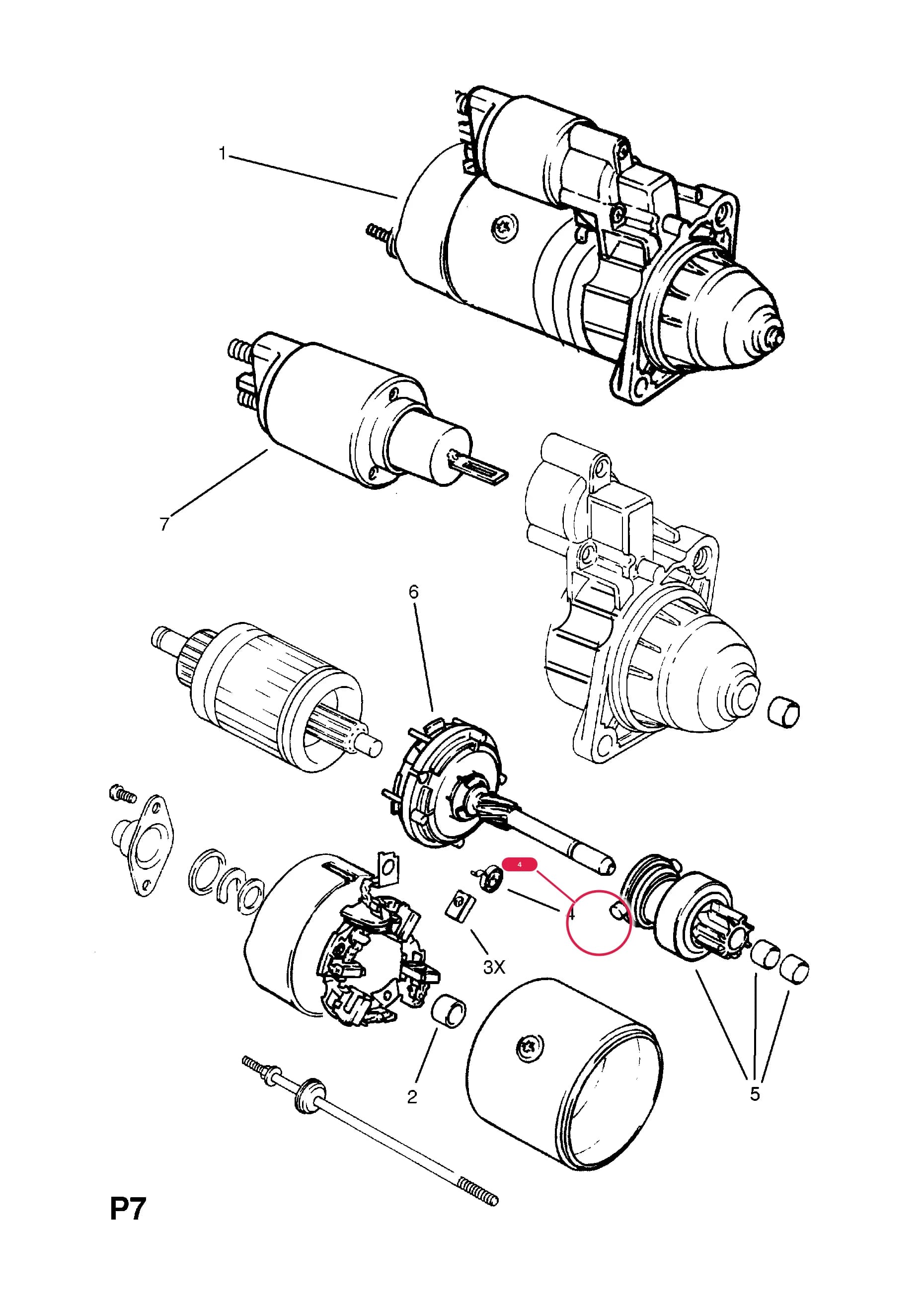 -SPRING,BRUSH (NLS.- NO REPLACEMENT PART) — Opel OMEGA-A ( 1987 - 1993) — P ELECTRICAL › 1 ENGINE AND COOLING