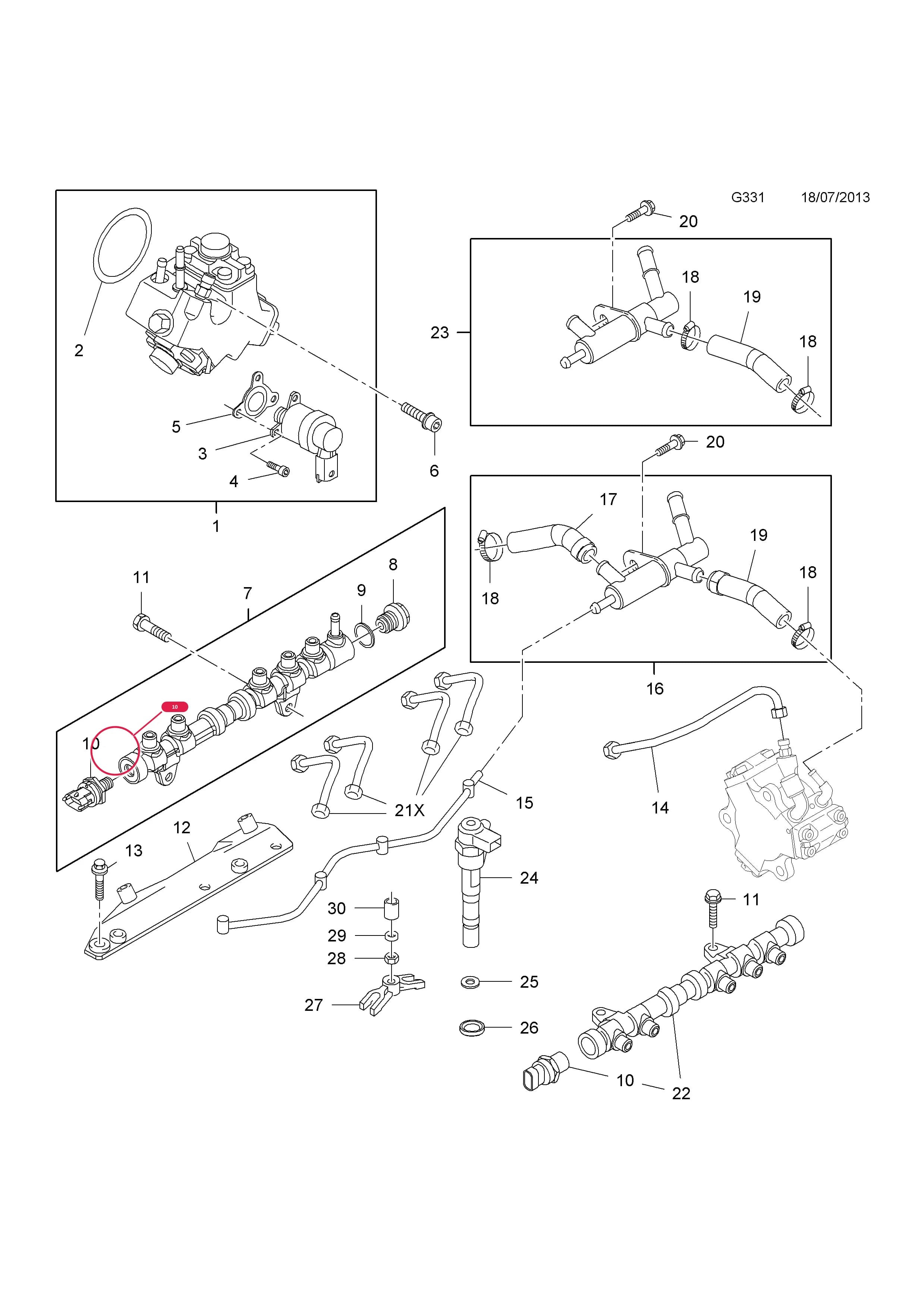 -SENSOR  (PRODUCTION NO. 55230827) — Opel  COMBO-D ( 2012 - ) — G FUEL AND EXHAUST › 2 FUEL SYSTEM