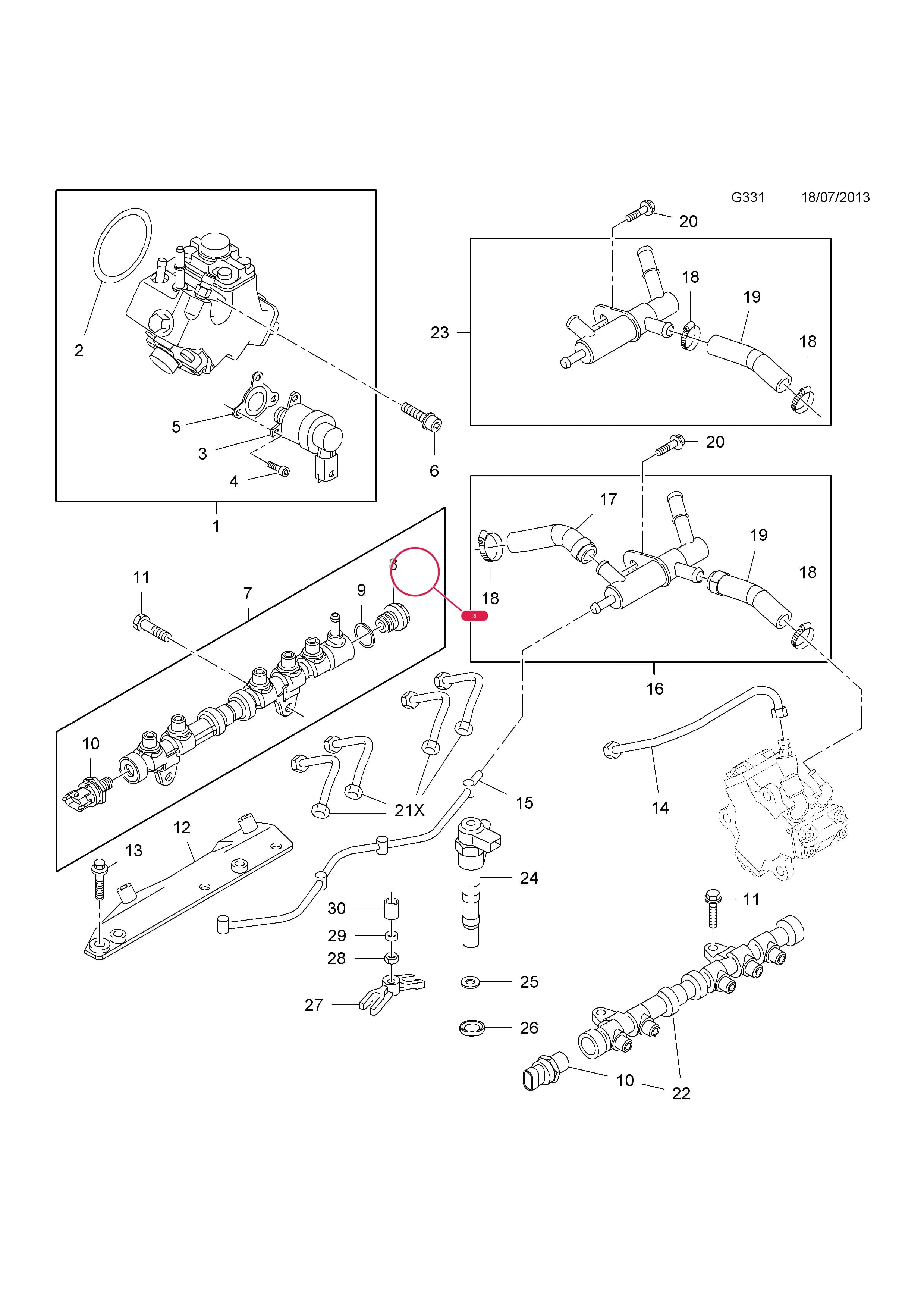 -REGULATOR,PRESSURE,FUEL INJECTION,FOR USE WITH 55232355  (PRODUCTION NO. 55230826) — Opel  COMBO-D ( 2012 - ) — G FUEL AND EXHAUST › 2 FUEL SYSTEM