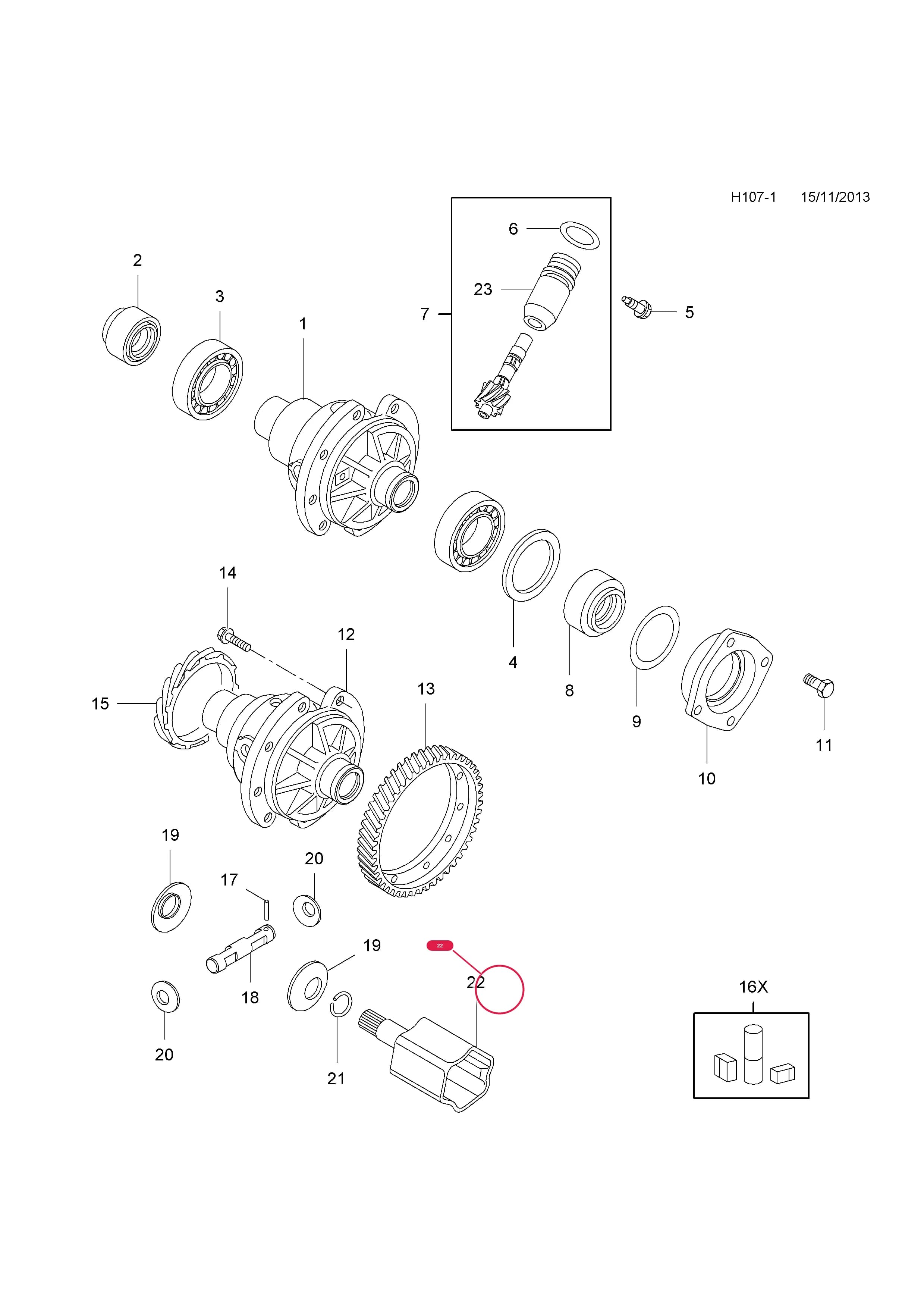 JOINT,INNER,LH — Opel  COMBO-D ( 2012 - ) — H TRANSMISSION › 1 5 SPEED MANUAL TRANSMISSION