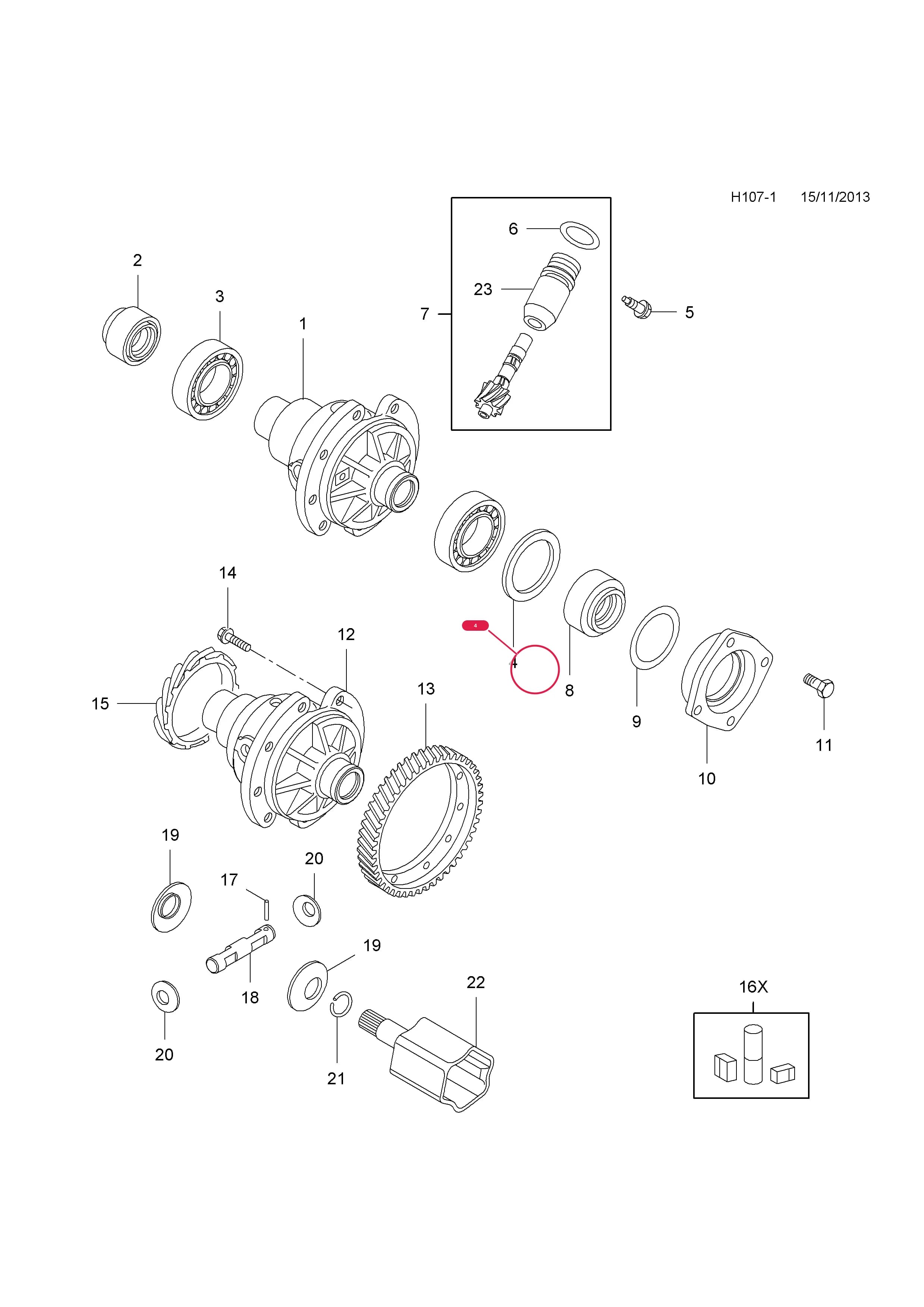 SHIM,DIFFERENTIAL BEARING,1.70MM THICK — Opel  COMBO-D ( 2012 - ) — H TRANSMISSION › 1 5 SPEED MANUAL TRANSMISSION