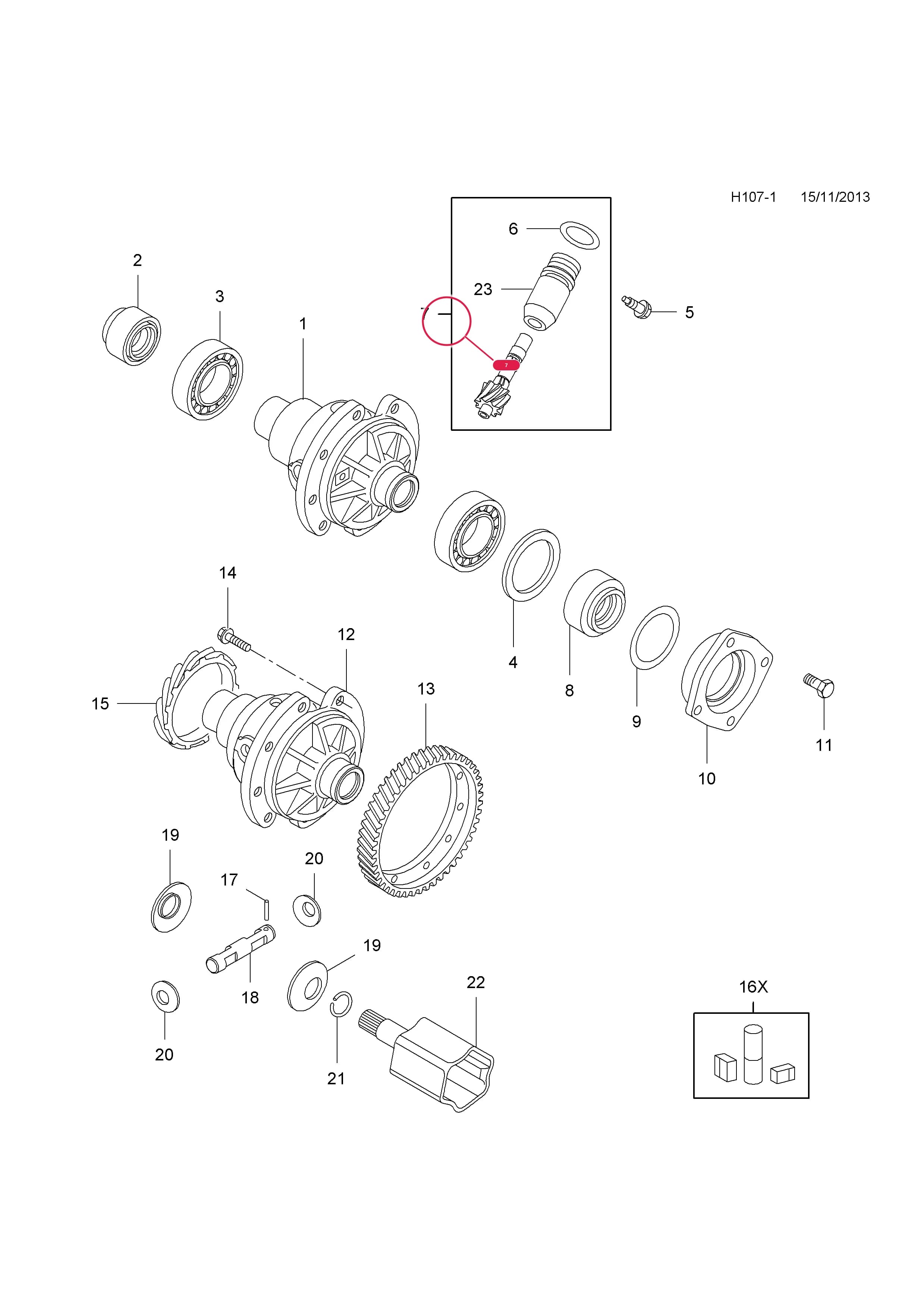 GEAR,SPEEDOMETER DRIVEN (EXCEPT ABS) — Opel  COMBO-D ( 2012 - ) — H TRANSMISSION › 1 5 SPEED MANUAL TRANSMISSION