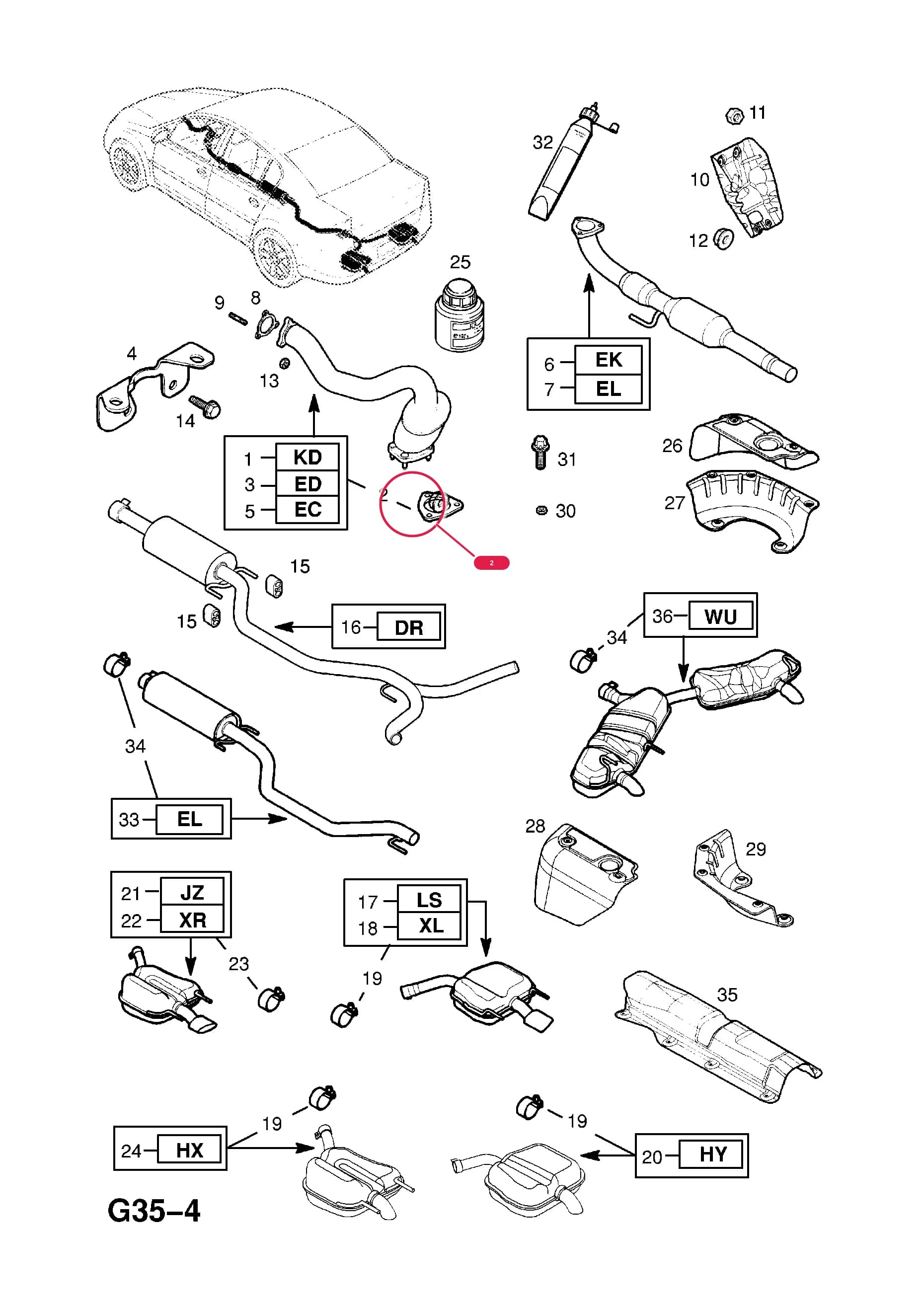 -GASKET,FRONT EXHAUST PIPE TO CATALYST — Opel  VECTRA-C ( 2002 -  2008) — G FUEL AND EXHAUST › 98.EXHAUST PIPE AND SILENCER (CONTD.)