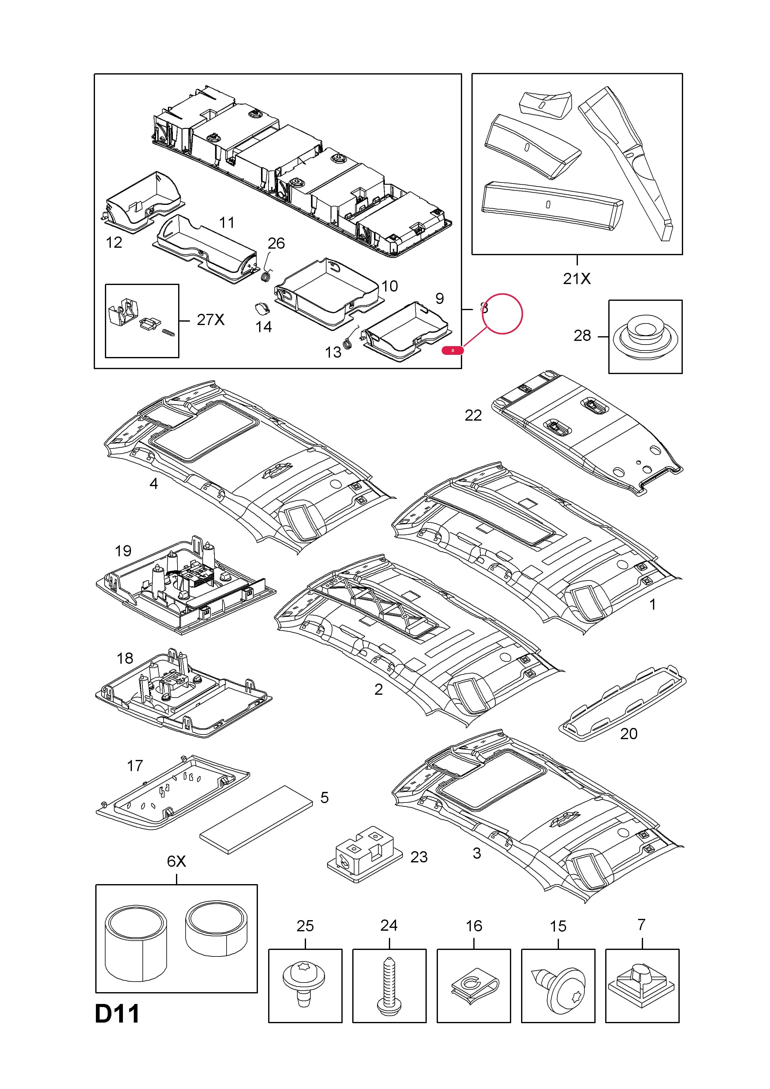 SHELF,HEADLINING,GREY  (PRODUCTION NO. 24436069)Примечание:NOT USED WITH ELECTRIC SUN ROOF — Opel  SIGNUM ( 2003 -  2008) — D BODY INTERIOR TRIM › 5 ROOF AND REAR SHELF TRIM