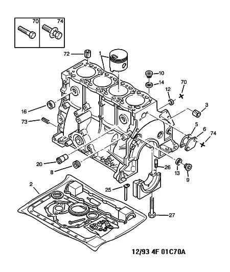 mechanical — engine block › CYLINDER BLOCK PISTON