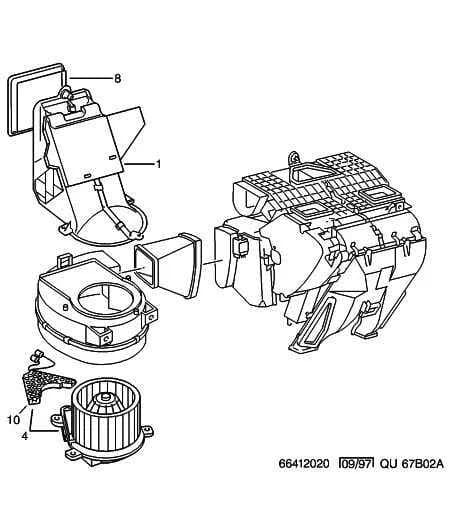 electrical components — heating / air conditioning › AIR PULLER-AIR ENTRY-MODULE-REDUCER