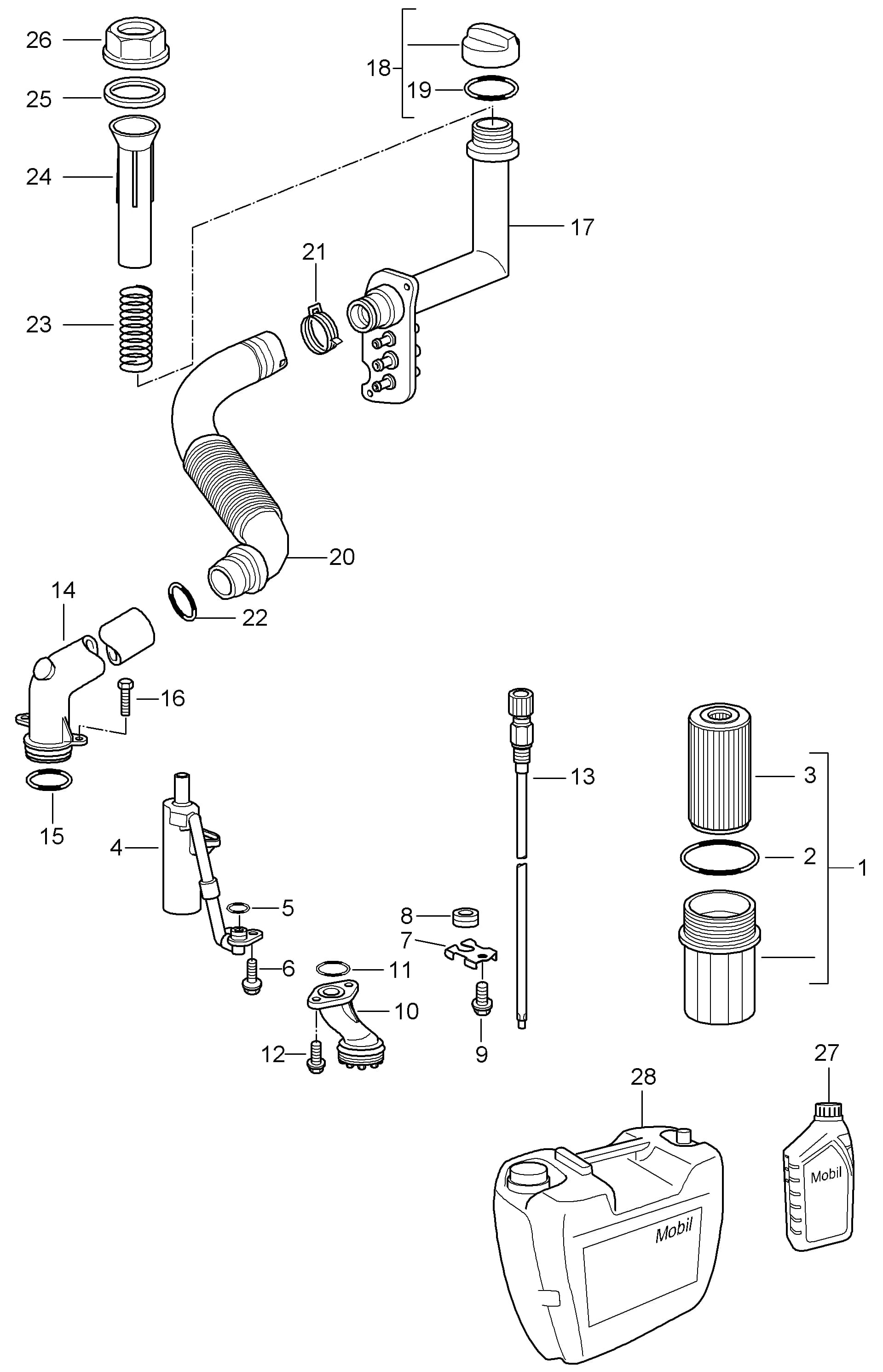 oil filter — Boxster Boxster 987 (2005–2008) — Engine (oil press./lubrica.)