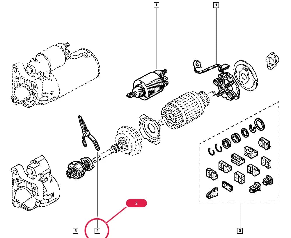 H5A4 — Manual › 16 Starting - Charging / Starter motor details