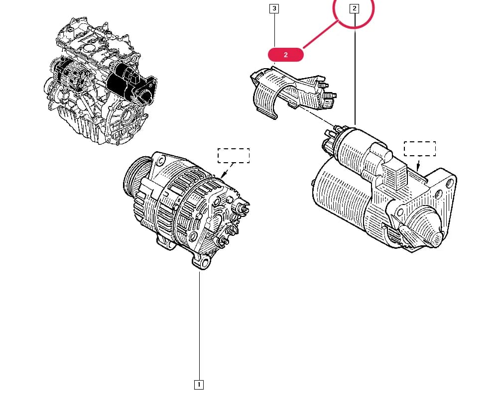 CB0M — Manual › 16 Starting - Charging / Alternator - Starter motor