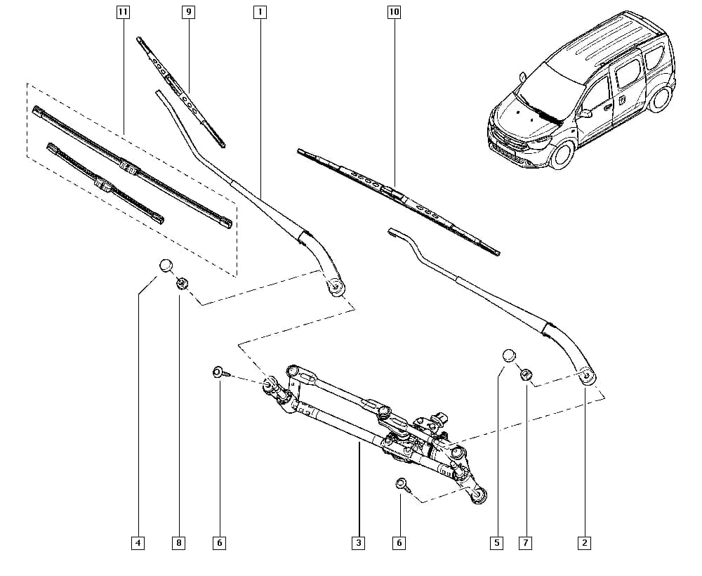 FEAJ — Upholstery - Electricity › 85 Screen wipers / Wipers