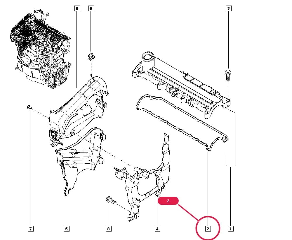 L70E — Manual › 11 Upper engine / Cylinder head - Valve rocker cover