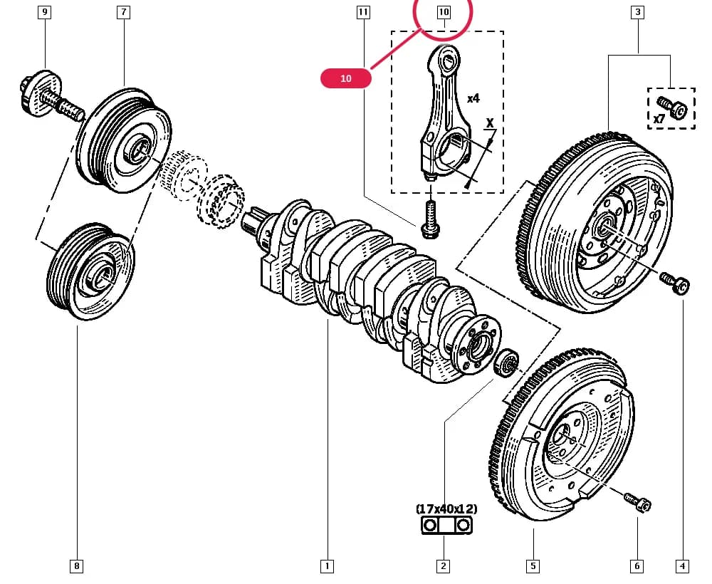 ED0M — Manual › 10 Engine / Crankshaft