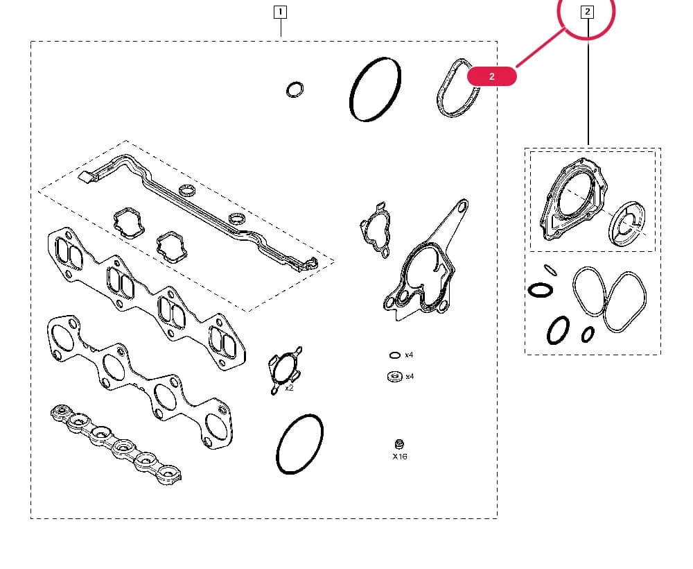 JK01 — Manual › 10 Engine / Engine seals