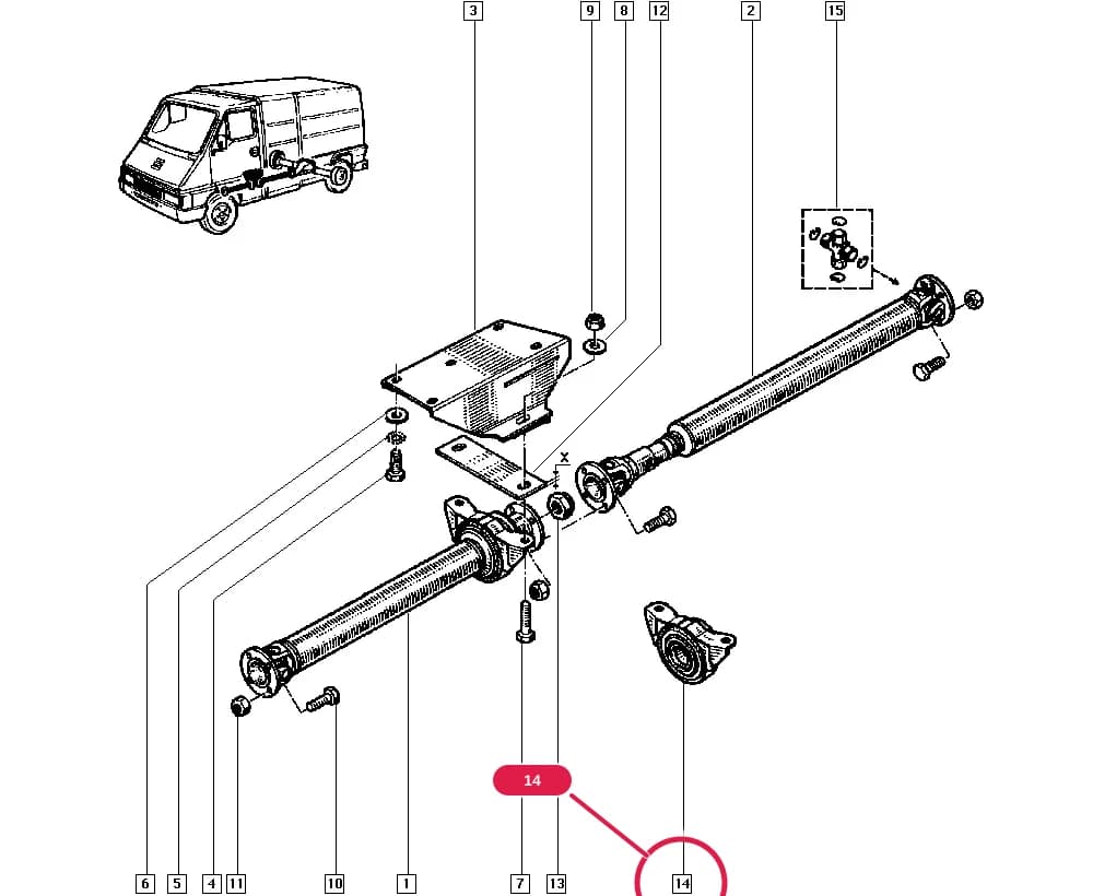 QD94 — Manual › 29 Driveshaft / Prop shaft