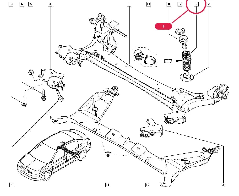 LM00 — Manual › 33 Rear bearing elements / Rear axle