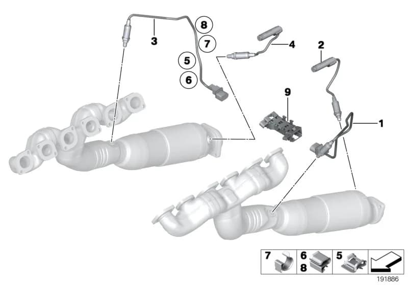 L= 325MM — ECE — 18 Exhaust system › 18_0830 Lambda Probe Fixings