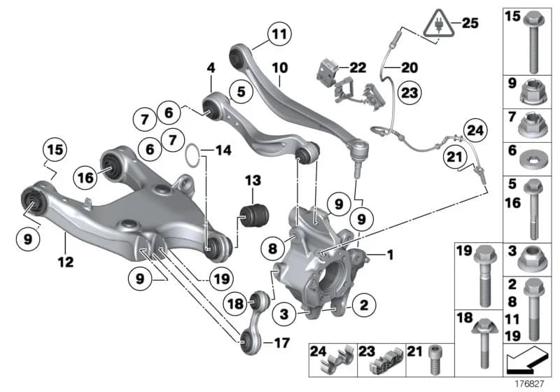 USA — 33 Rear Axle › 33_1534 REAR AXLE SUPPORT/WHEEL SUSPENSION