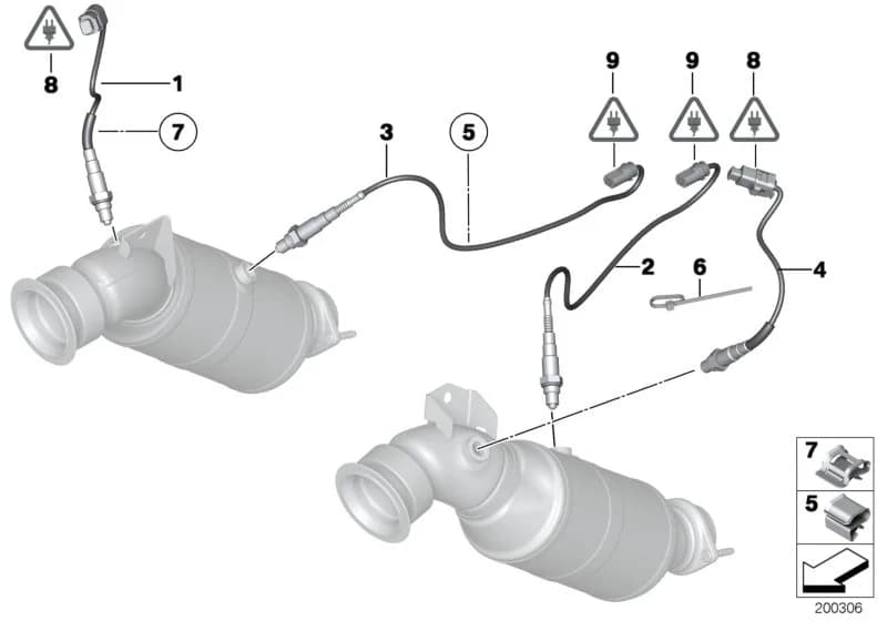 L= 600MM — USA — 18 Exhaust system › 18_0858 Lambda Probe Fixings