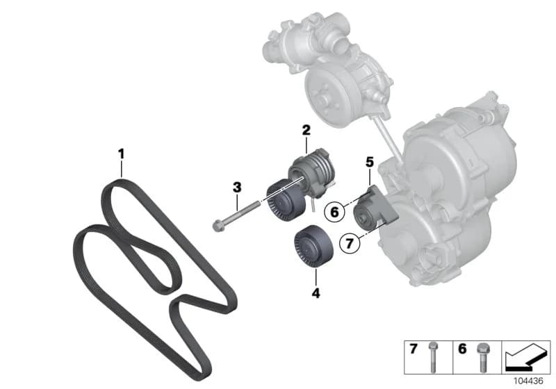 ECE — 11 Engine › 11_3435 Belt Drive Water Pump/Alternator