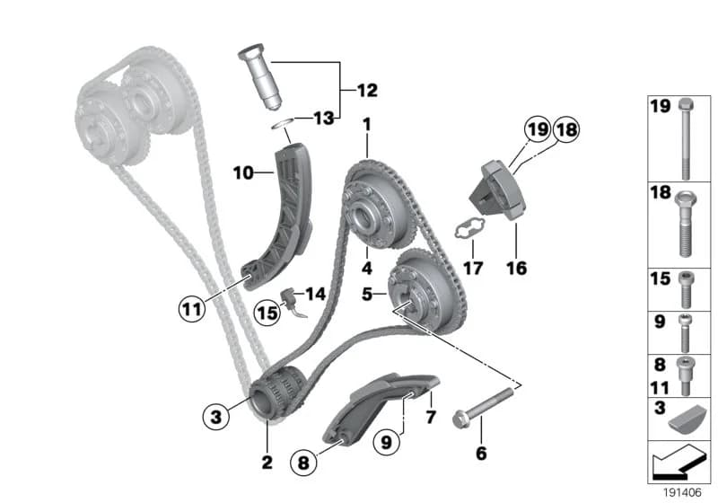 ECE — 11 Engine › 11_3442 Timing chain, cylinders 7-12