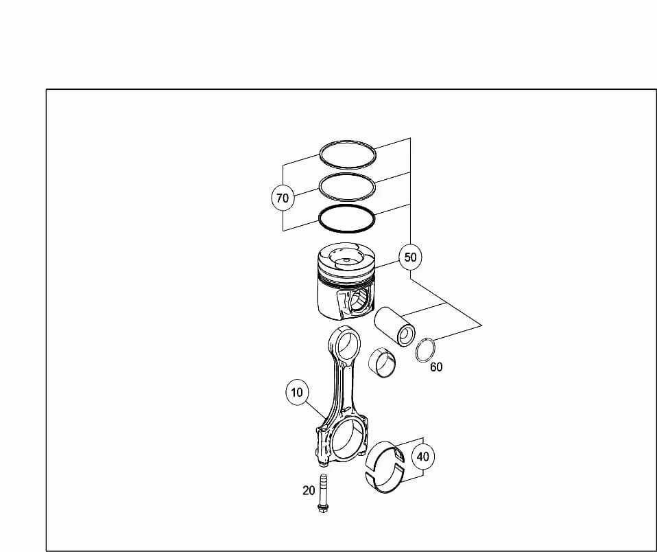 281.910 — 03 PARTS OF UNIT POWER PLANT › 030 CONROD AND PISTON
