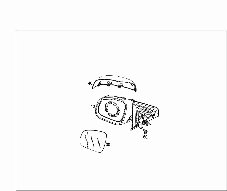 MIRROR HOUSINGLEFT OUTSIDE REARVIEW MIRROR494+V96/460+V96 — 453.341 — 72 FRONT DOORS › 331 LEFT OUTSIDE REARVIEW MIRROR