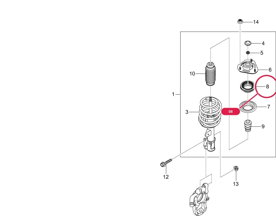 Korando C — Chassis › 4411 FRONT SHOCK ABSORBER