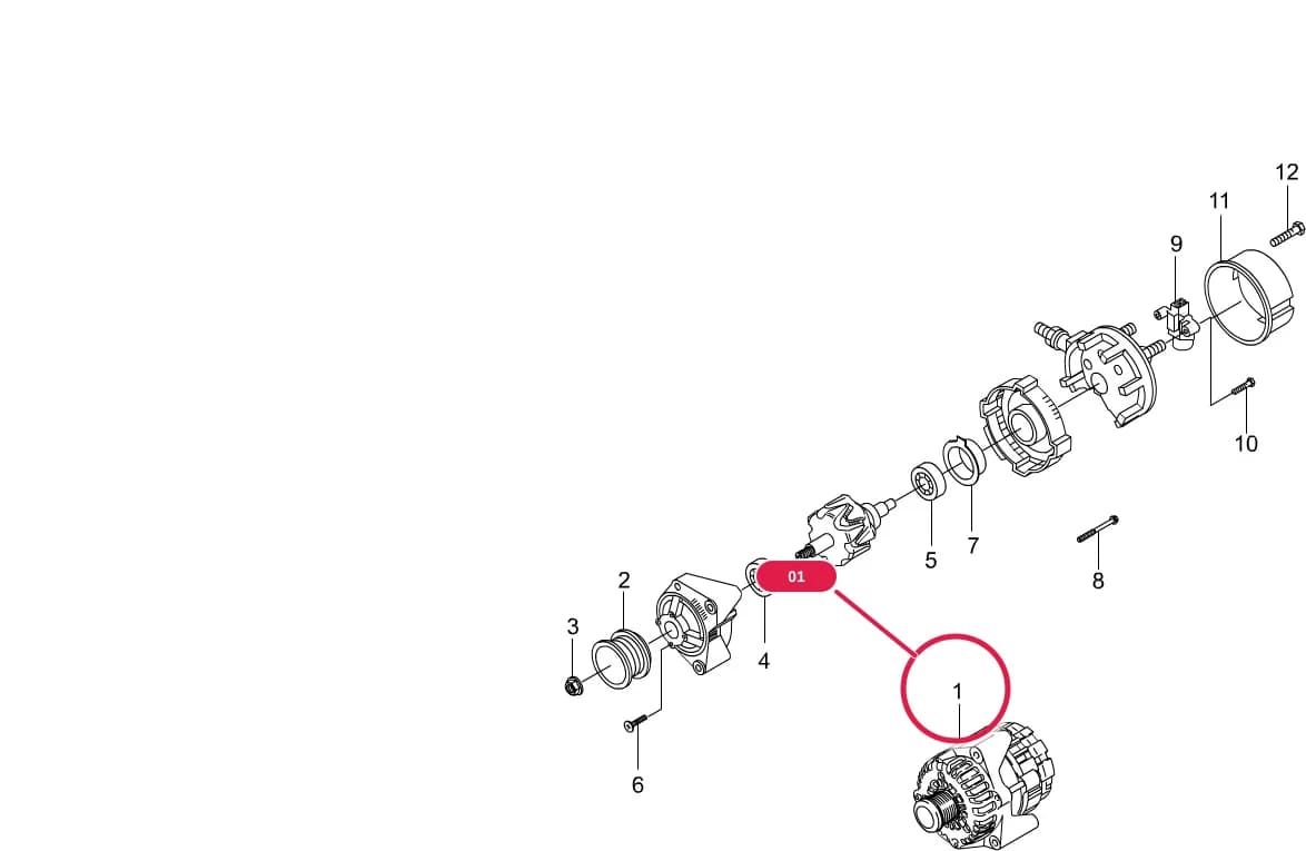 Musso — Engine › 1450 ALTERNATOR(OM600;BOSCH)