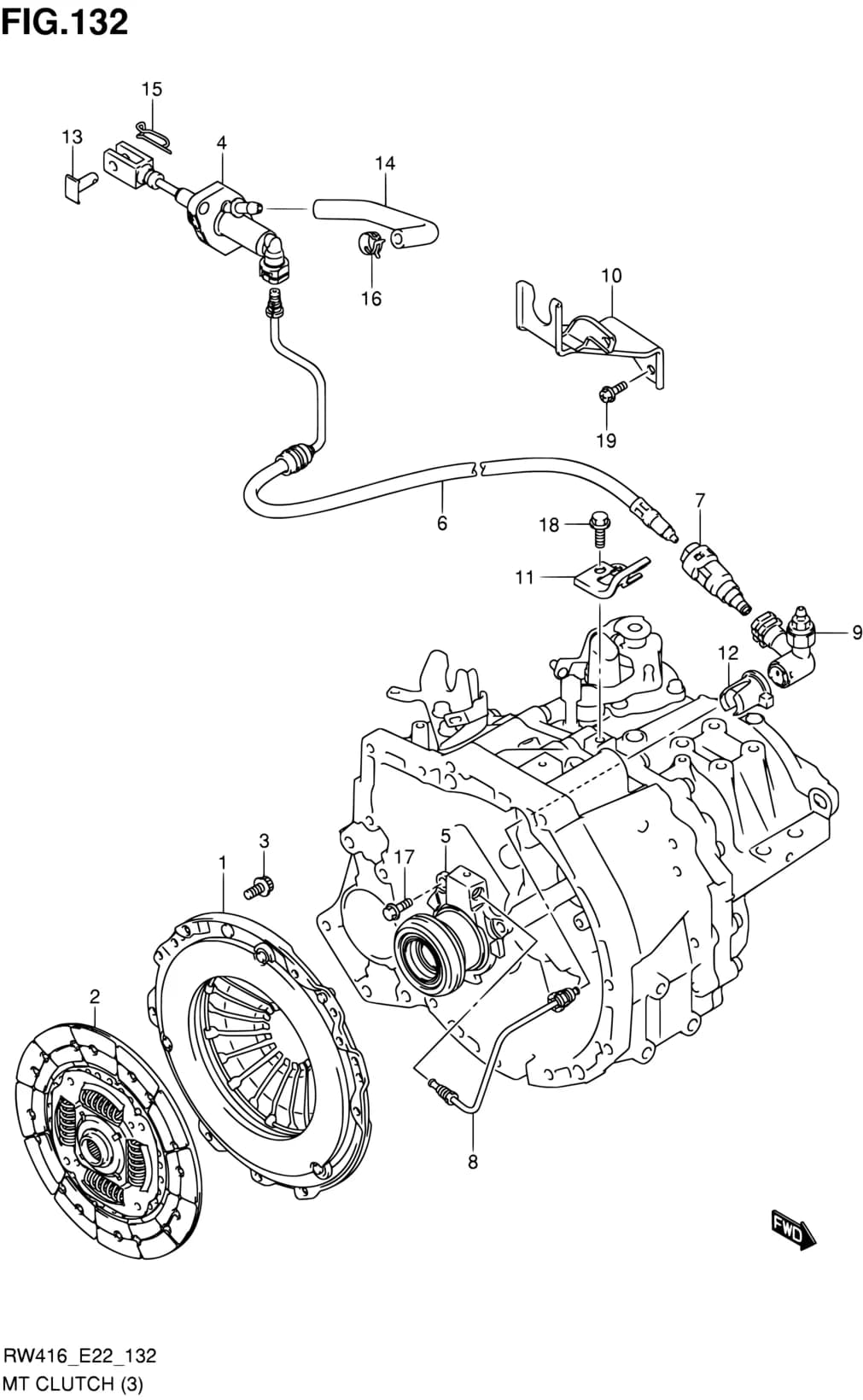 RW416D (MAGYAR) — Transmission › 132 - MT CLUTCH (5MT:RW416D:LHD)