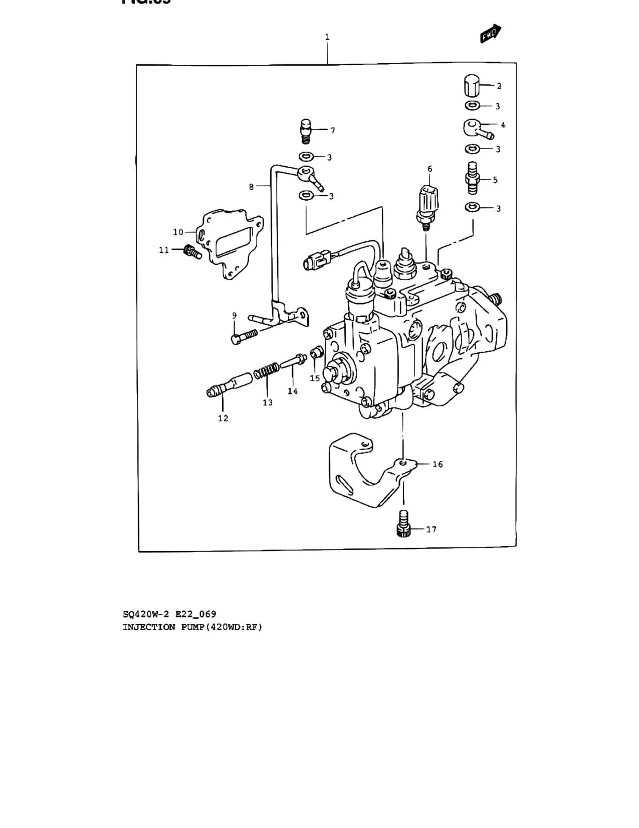 SQ420WD-2 — Fuel › 69 - INJECTION PUMP (SQ420WD:RF)