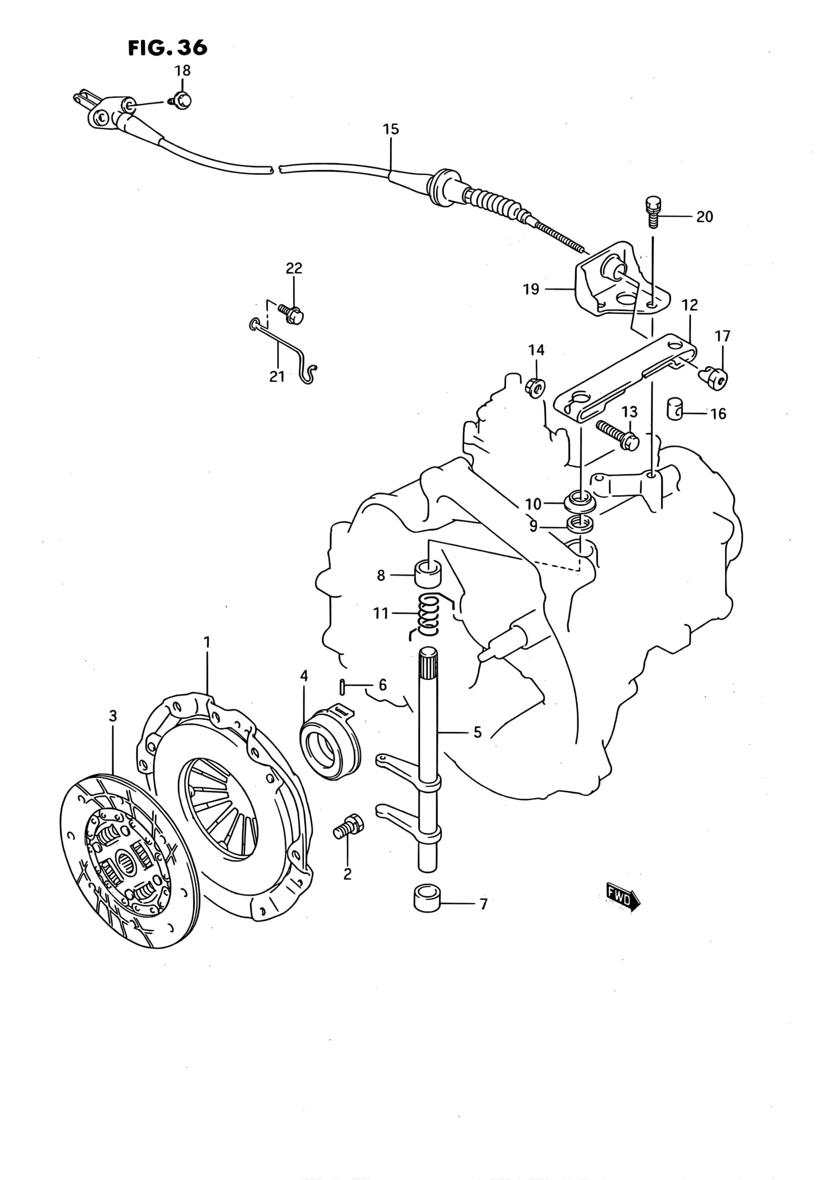 SF310 (E01) — Transmission › 36 - MT CLUTCH (MT)
