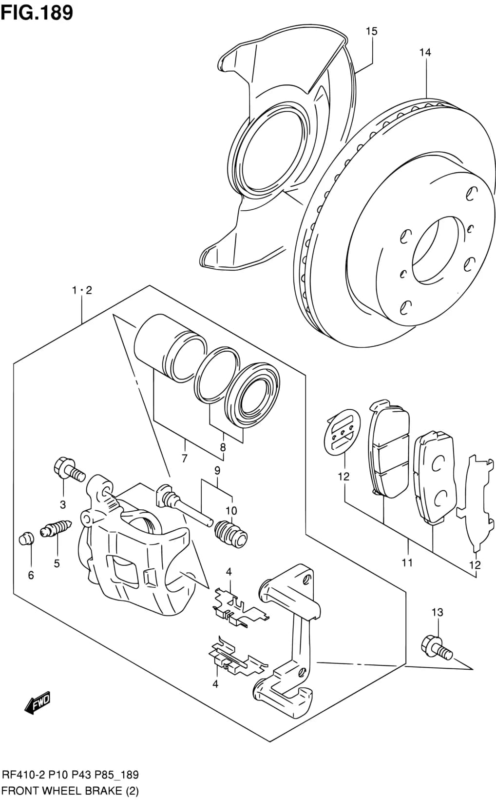 RF308-2 — Brake › 189 - FRONT WHEEL BRAKE